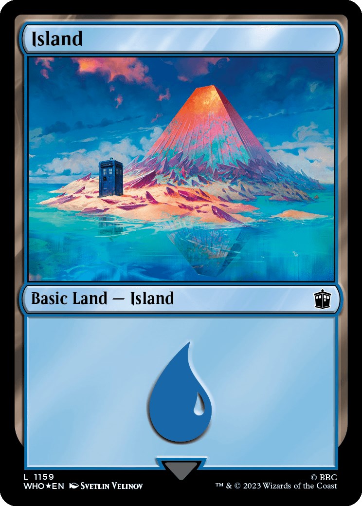 Island (1159) (Surge Foil) [Doctor Who] | Gear Gaming Bentonville