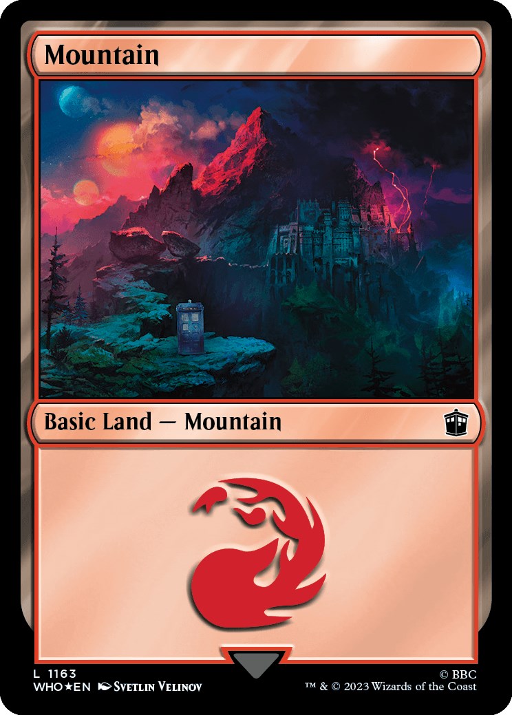 Mountain (1163) (Surge Foil) [Doctor Who] | Gear Gaming Bentonville