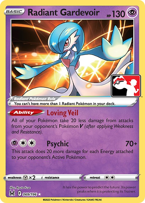 Radiant Gardevoir (069/196) [Prize Pack Series Three] | Gear Gaming Bentonville