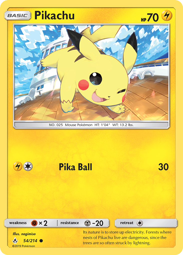 Pikachu (54/214) [Sun & Moon: Unbroken Bonds] | Gear Gaming Bentonville
