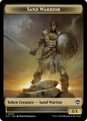 Plant // Sand Warrior Double-Sided Token [Outlaws of Thunder Junction Commander Tokens] | Gear Gaming Bentonville