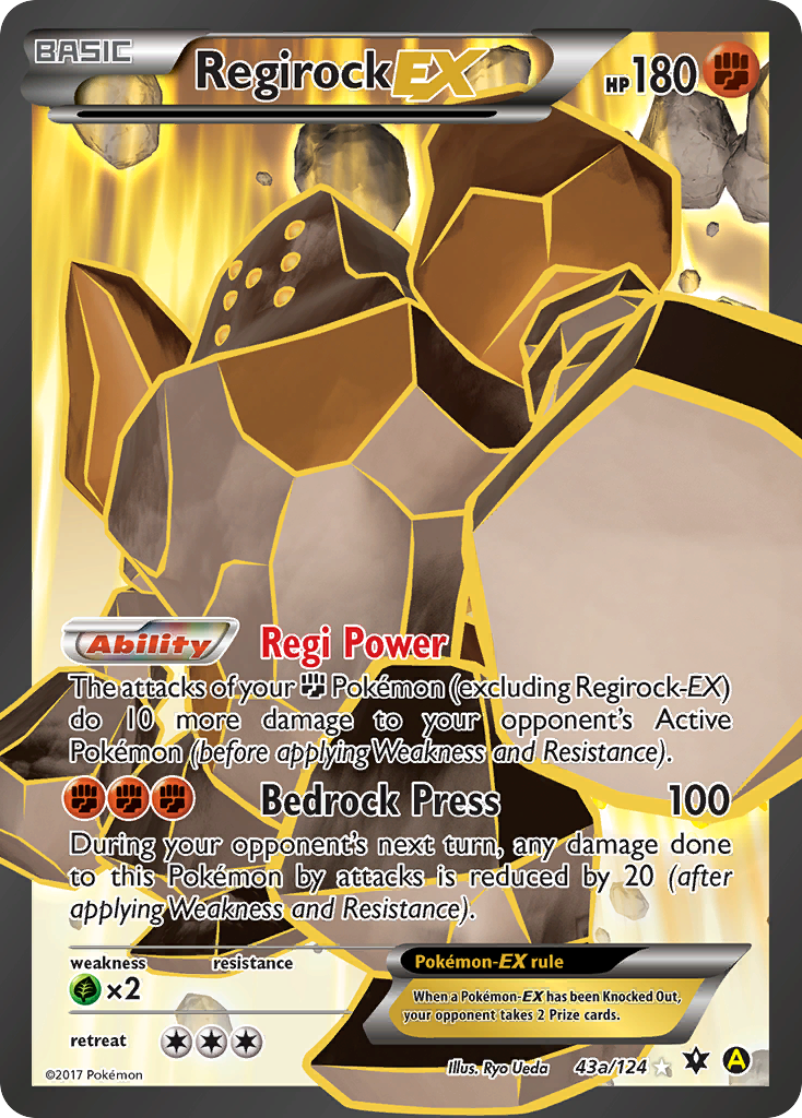 Regirock EX (43a/124) [Alternate Art Promos] | Gear Gaming Bentonville