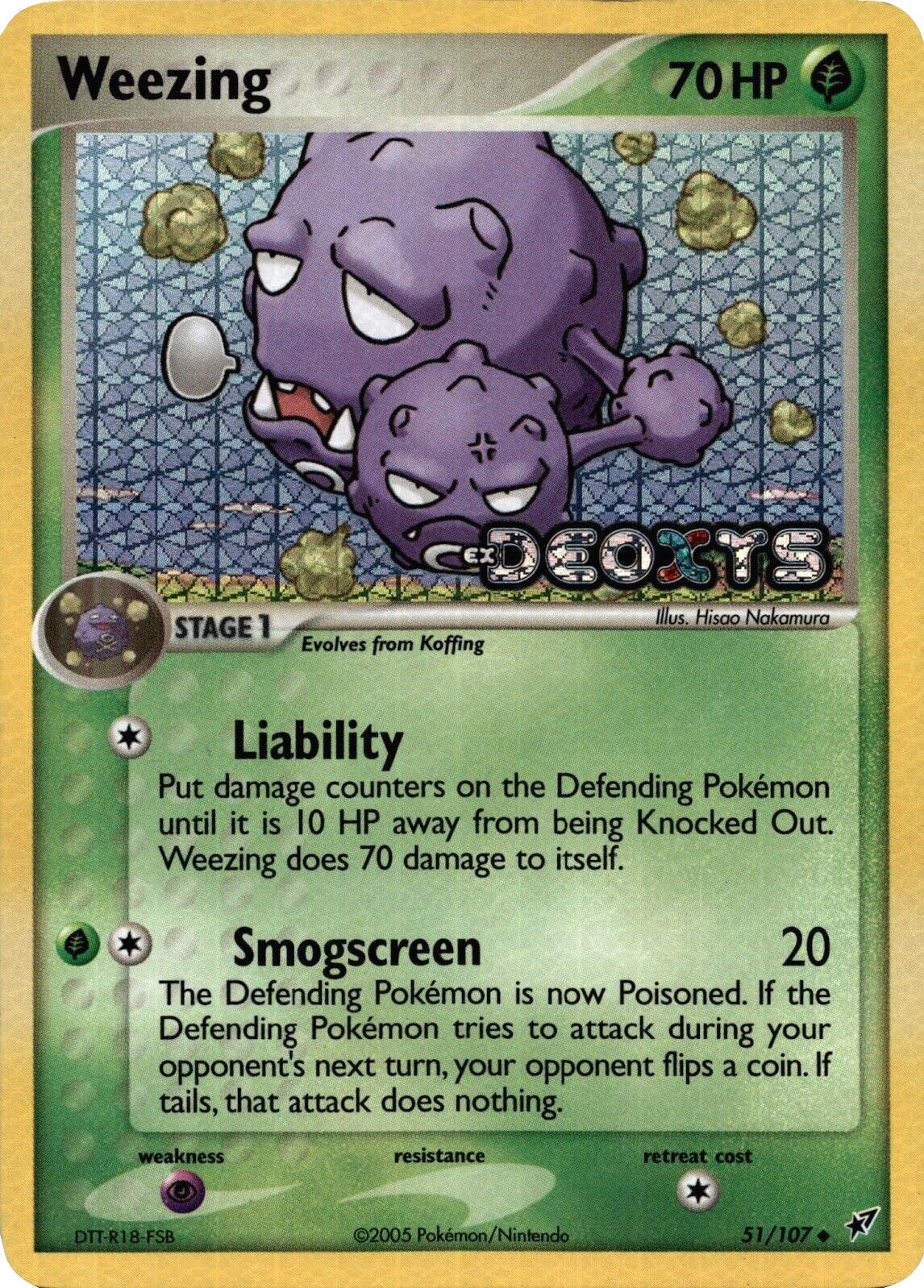 Weezing (51/107) (Stamped) [EX: Deoxys] | Gear Gaming Bentonville