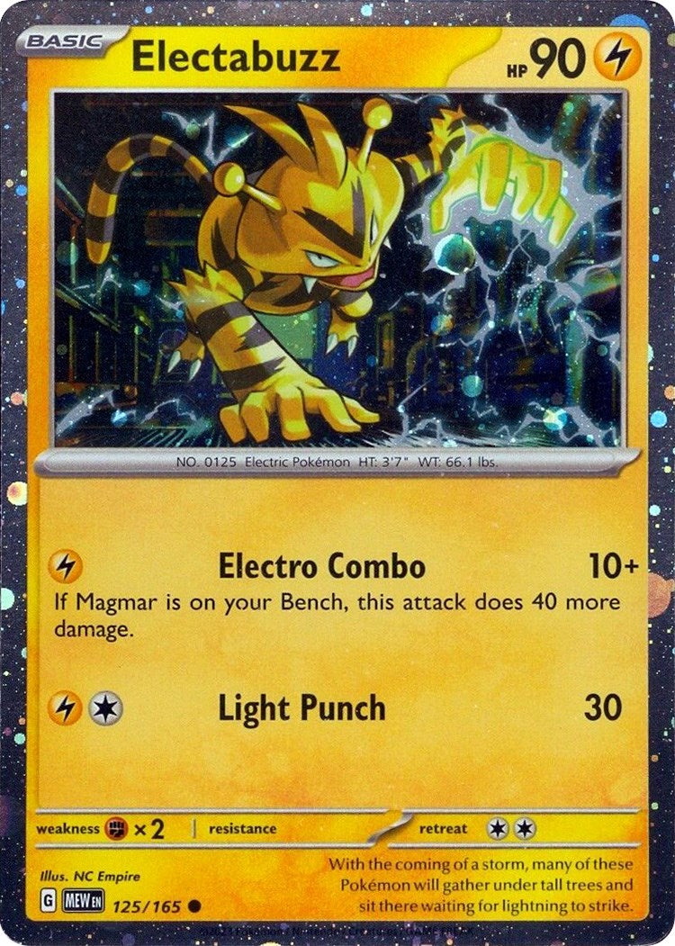 Electabuzz (125/165) (Cosmos Holo) [Miscellaneous Cards] | Gear Gaming Bentonville