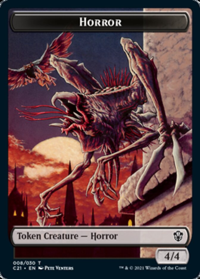 Zombie // Horror Double-Sided Token [Commander 2021 Tokens] | Gear Gaming Bentonville