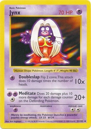 Jynx (31/102) [Base Set Shadowless Unlimited] | Gear Gaming Bentonville