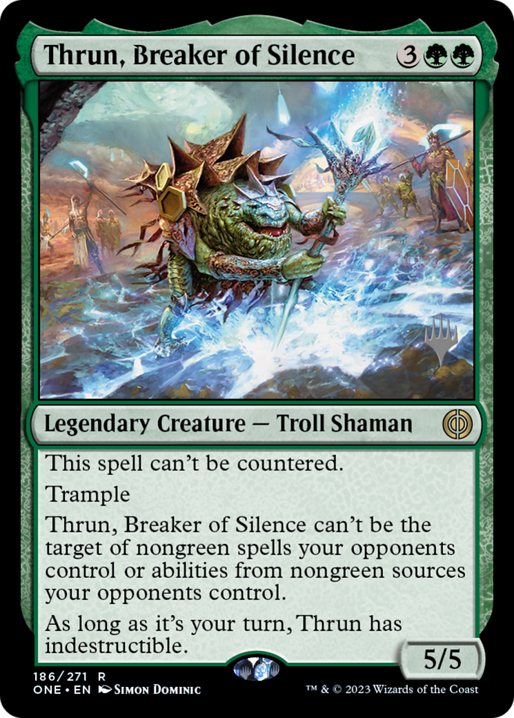 Thrun, Breaker of Silence (Promo Pack) [Phyrexia: All Will Be One Promos] | Gear Gaming Bentonville