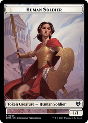 Human Soldier // Elemental (0025) Double-Sided Token [Commander Masters Tokens] | Gear Gaming Bentonville