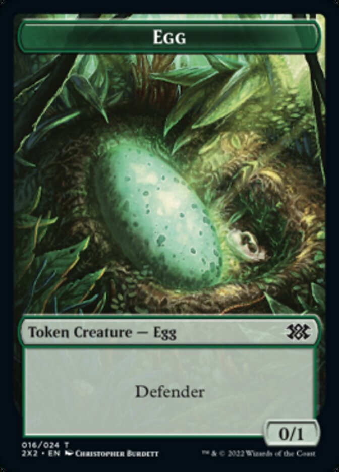 Egg // Knight Double-Sided Token [Double Masters 2022 Tokens] | Gear Gaming Bentonville