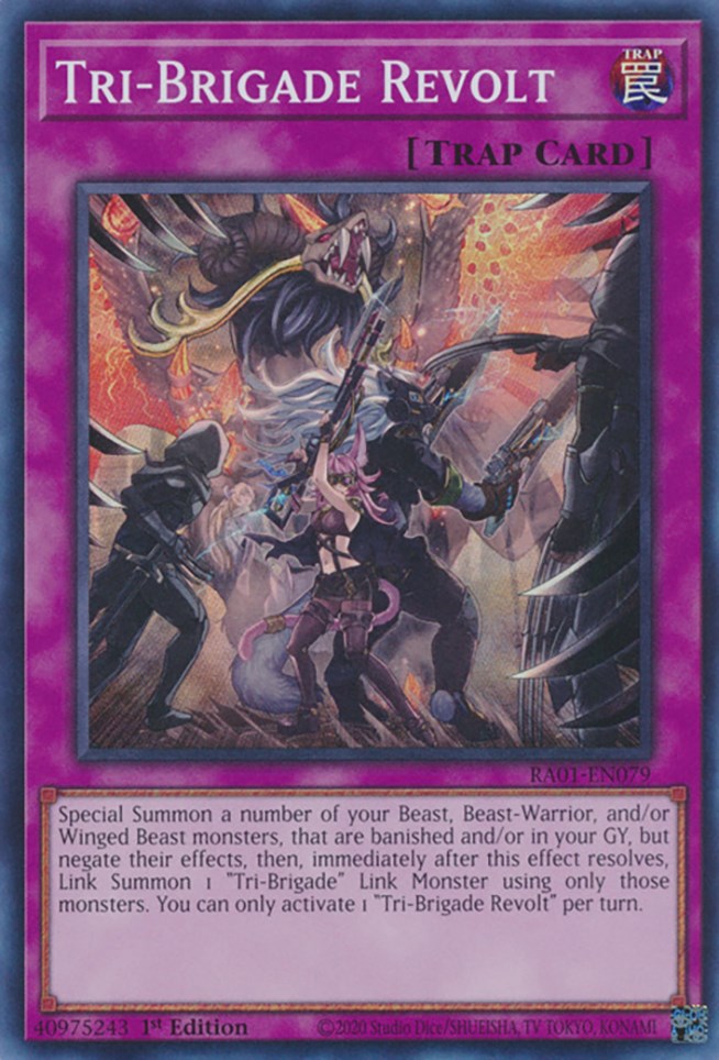 Tri-Brigade Revolt [RA01-EN079] Super Rare | Gear Gaming Bentonville