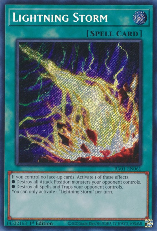 Lightning Storm [RA01-EN061] Secret Rare | Gear Gaming Bentonville