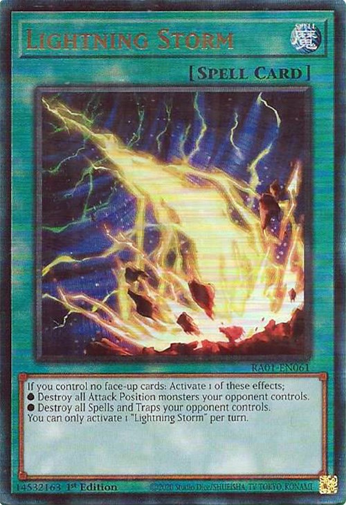 Lightning Storm [RA01-EN061] Prismatic Ultimate Rare | Gear Gaming Bentonville