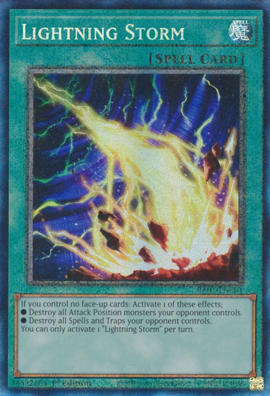 Lightning Storm [RA01-EN061] Prismatic Collector's Rare | Gear Gaming Bentonville