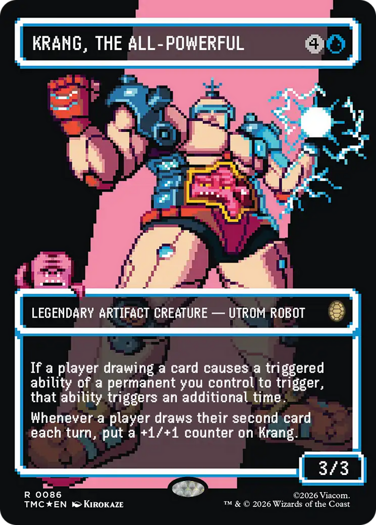 Krang, the All-Powerful (Borderless) (Surge Foil) [Teenage Mutant Ninja Turtles Commander] | Gear Gaming Bentonville