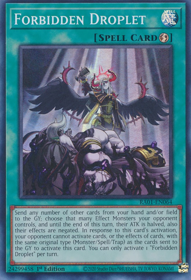 Forbidden Droplet [RA01-EN064] Super Rare | Gear Gaming Bentonville