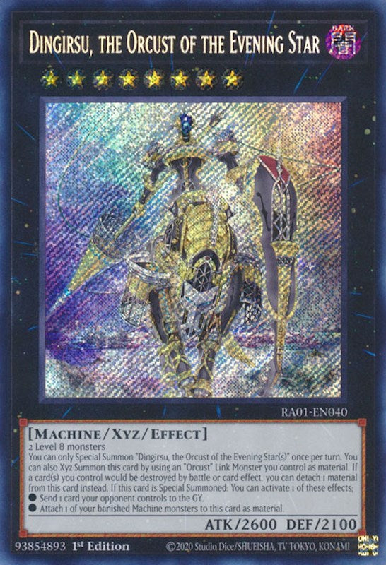 Dingirsu, the Orcust of the Evening Star [RA01-EN040] Secret Rare | Gear Gaming Bentonville