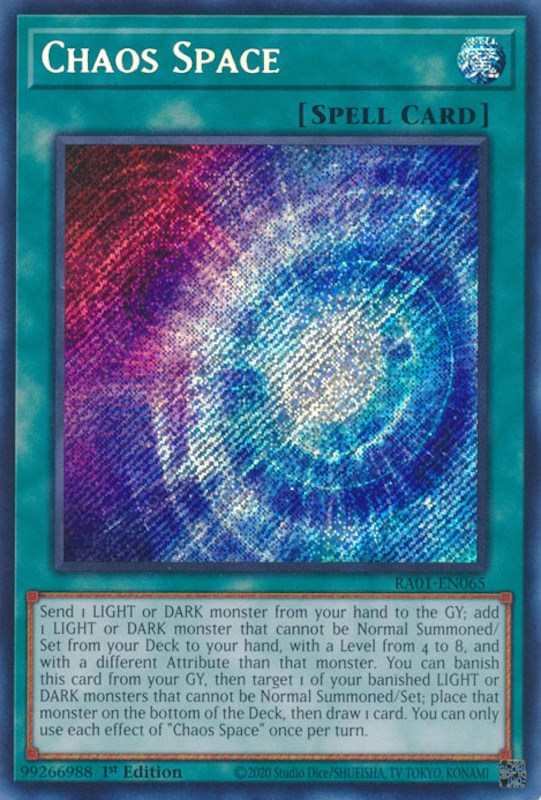 Chaos Space [RA01-EN065] Secret Rare | Gear Gaming Bentonville