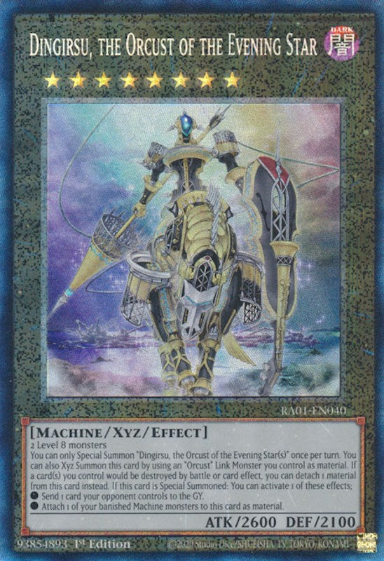 Dingirsu, the Orcust of the Evening Star [RA01-EN040] Prismatic Collector's Rare | Gear Gaming Bentonville