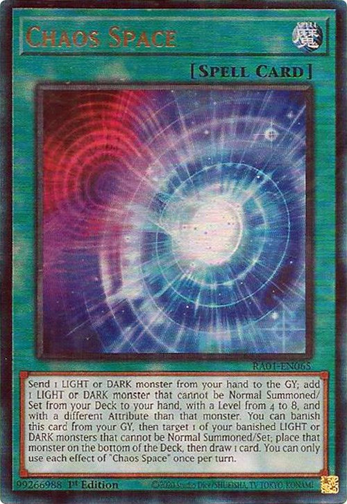 Chaos Space [RA01-EN065] Prismatic Ultimate Rare | Gear Gaming Bentonville