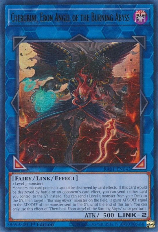 Cherubini, Ebon Angel of the Burning Abyss [RA01-EN042] Ultra Rare | Gear Gaming Bentonville