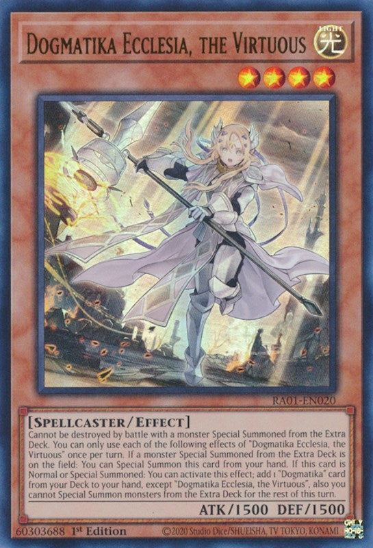 Dogmatika Ecclesia, the Virtuous [RA01-EN020] Ultra Rare | Gear Gaming Bentonville