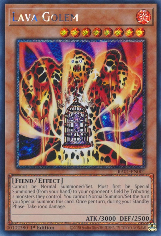 Lava Golem [RA01-EN001] Platinum Secret Rare | Gear Gaming Bentonville