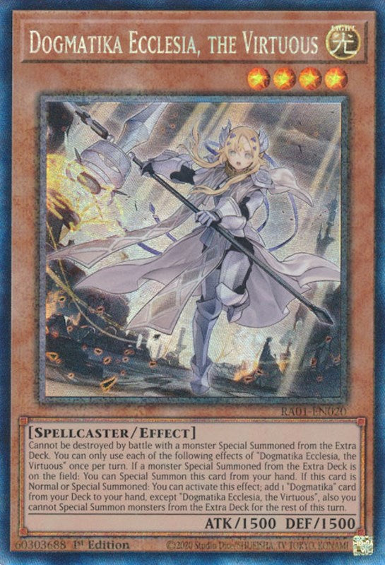 Dogmatika Ecclesia, the Virtuous [RA01-EN020] Prismatic Collector's Rare | Gear Gaming Bentonville