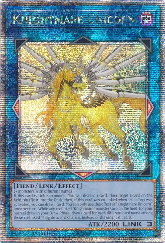 Knightmare Unicorn [RA01-EN043] Quarter Century Secret Rare | Gear Gaming Bentonville