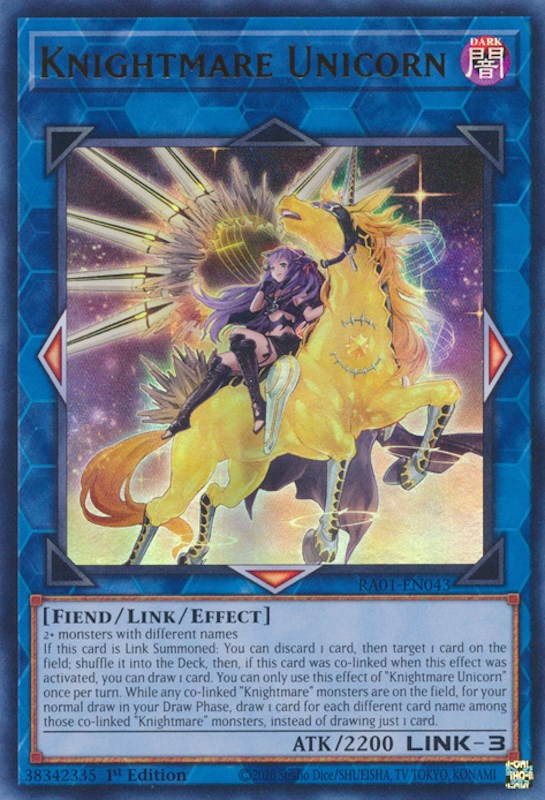 Knightmare Unicorn (Alternate Art) [RA01-EN043] Ultra Rare | Gear Gaming Bentonville