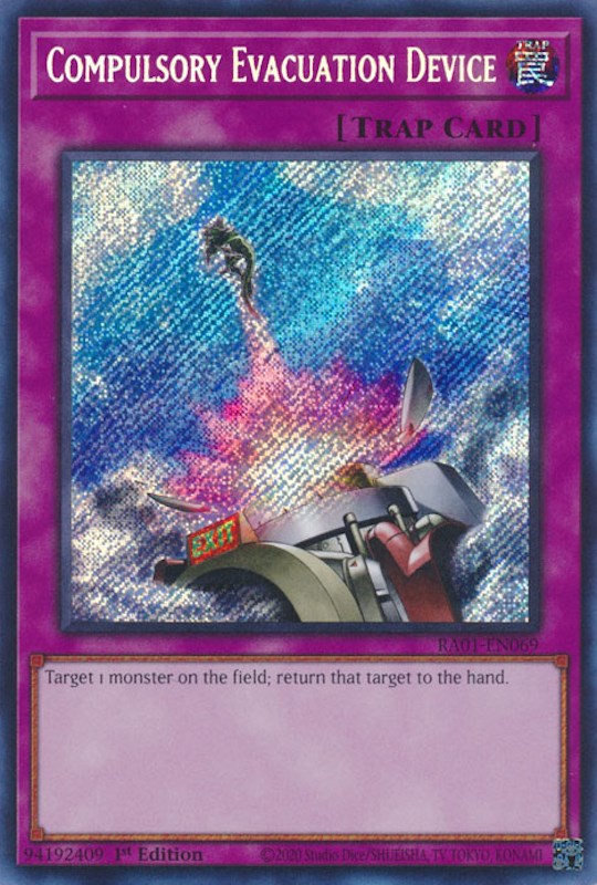 Compulsory Evacuation Device [RA01-EN069] Secret Rare | Gear Gaming Bentonville