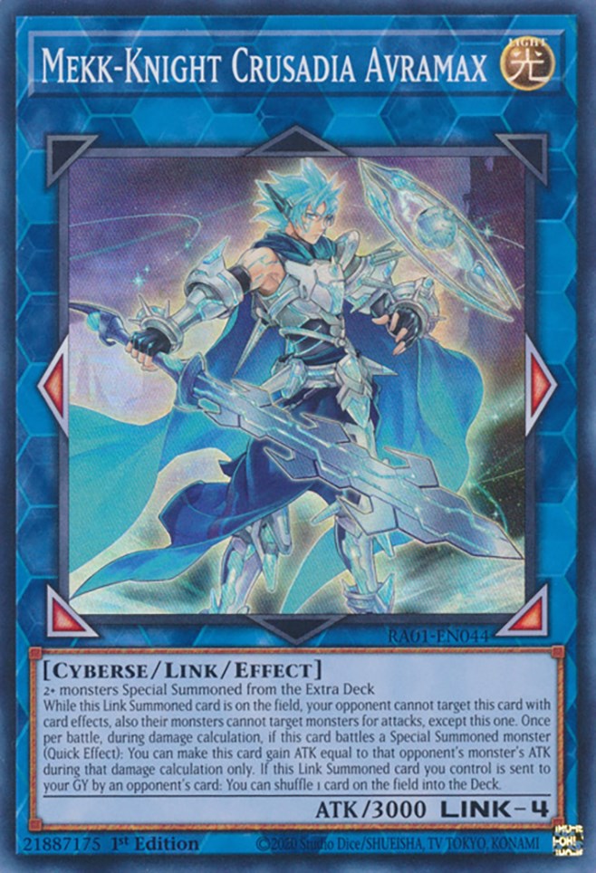 Mekk-Knight Crusadia Avramax [RA01-EN044] Super Rare | Gear Gaming Bentonville