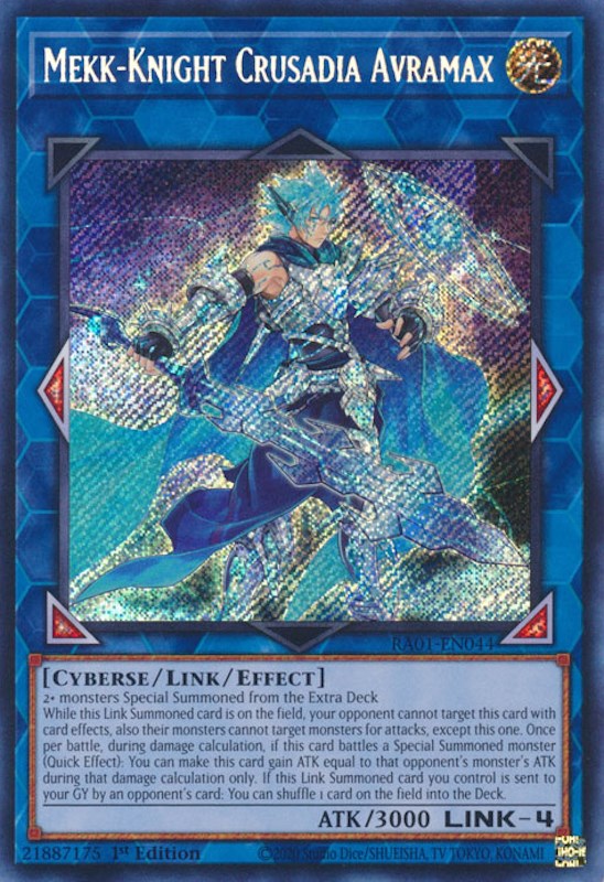 Mekk-Knight Crusadia Avramax [RA01-EN044] Secret Rare | Gear Gaming Bentonville