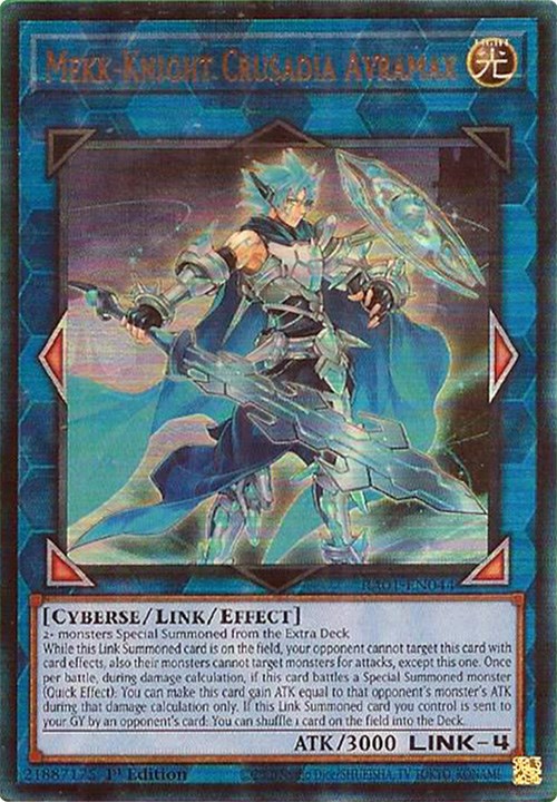 Mekk-Knight Crusadia Avramax [RA01-EN044] Prismatic Ultimate Rare | Gear Gaming Bentonville