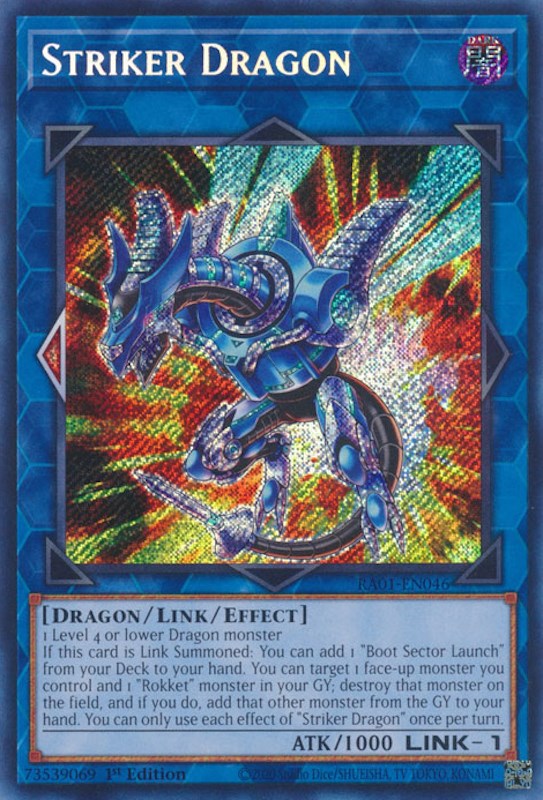 Striker Dragon [RA01-EN046] Secret Rare | Gear Gaming Bentonville