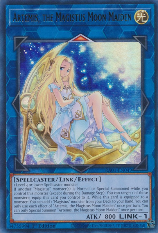 Artemis, the Magistus Moon Maiden [RA01-EN049] Ultra Rare | Gear Gaming Bentonville