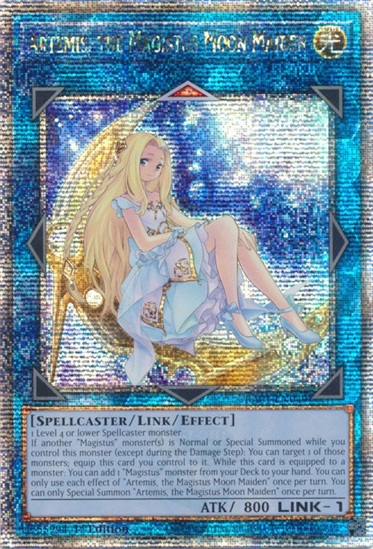 Artemis, the Magistus Moon Maiden [RA01-EN049] Quarter Century Secret Rare | Gear Gaming Bentonville