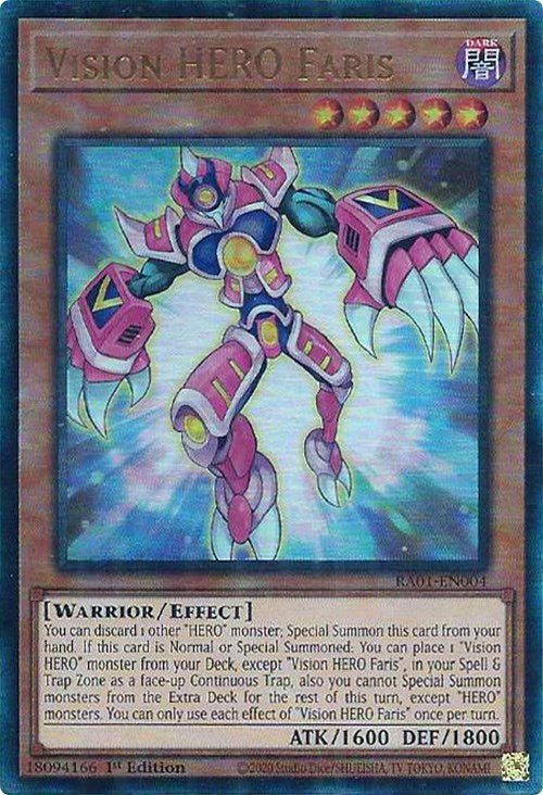 Vision HERO Faris [RA01-EN004] Prismatic Ultimate Rare | Gear Gaming Bentonville