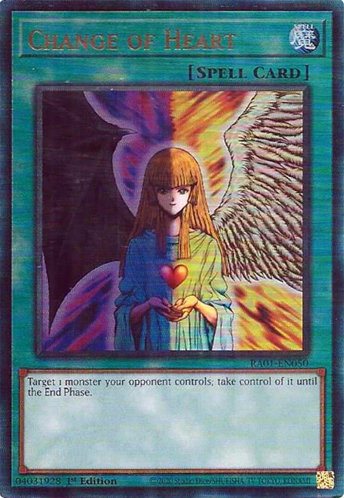 Change of Heart [RA01-EN050] Prismatic Ultimate Rare | Gear Gaming Bentonville