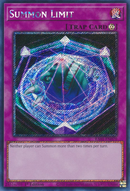 Summon Limit [RA01-EN070] Platinum Secret Rare | Gear Gaming Bentonville