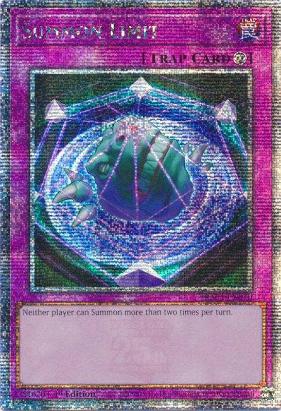 Summon Limit [RA01-EN070] Quarter Century Secret Rare | Gear Gaming Bentonville