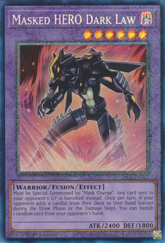 Masked HERO Dark Law [RA01-EN025] Prismatic Collector's Rare | Gear Gaming Bentonville