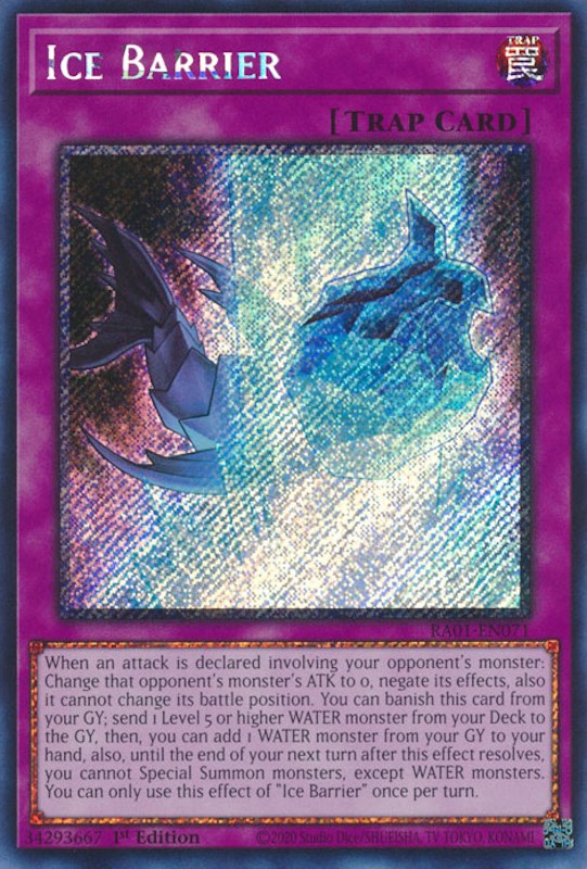 Ice Barrier [RA01-EN071] Platinum Secret Rare | Gear Gaming Bentonville