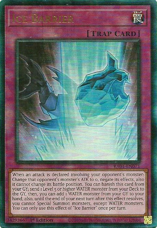 Ice Barrier [RA01-EN071] Prismatic Ultimate Rare | Gear Gaming Bentonville