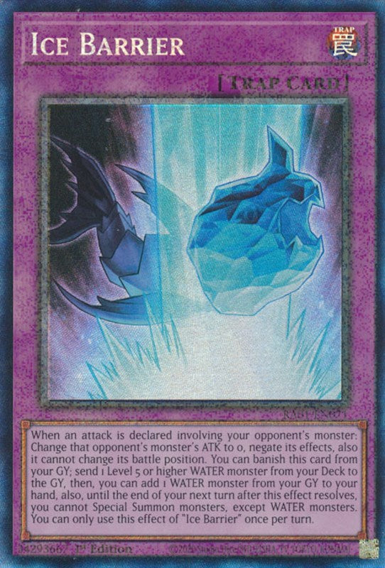 Ice Barrier [RA01-EN071] Prismatic Collector's Rare | Gear Gaming Bentonville