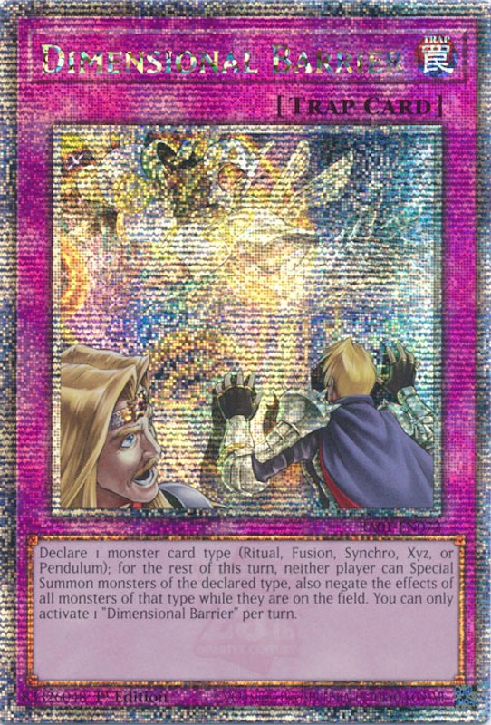 Dimensional Barrier [RA01-EN072] Quarter Century Secret Rare | Gear Gaming Bentonville