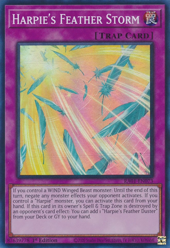 Harpie's Feather Storm [RA01-EN073] Super Rare | Gear Gaming Bentonville