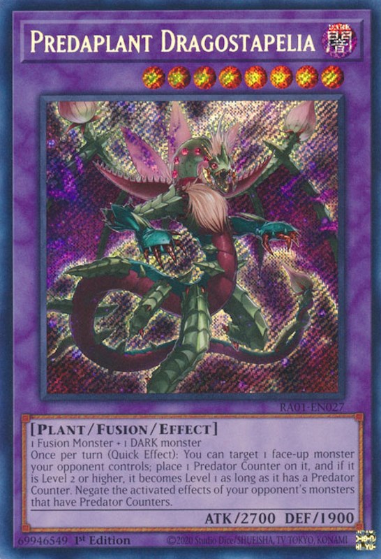 Predaplant Dragostapelia [RA01-EN027] Secret Rare | Gear Gaming Bentonville