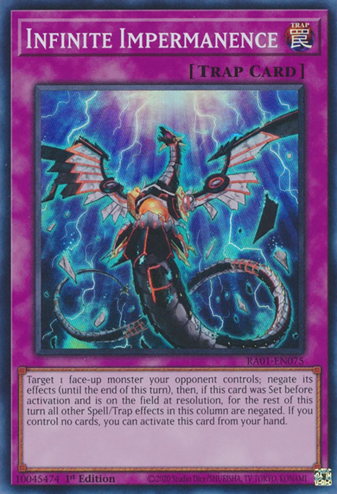 Infinite Impermanence [RA01-EN075] Super Rare | Gear Gaming Bentonville