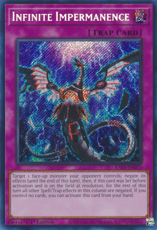 Infinite Impermanence [RA01-EN075] Secret Rare | Gear Gaming Bentonville
