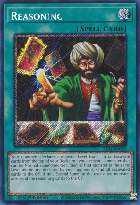 Reasoning [RA01-EN052] Platinum Secret Rare | Gear Gaming Bentonville